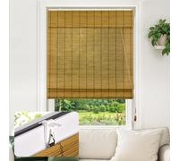 Victoria M. Store Bateau en Bambou, Protection Solaire et visuelle Store à enroulement latéral, Montage Facile sans Perçage, 80 x 220 cm, Marron