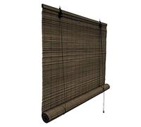 Victoria M. Store en Bambou Opaque à tirage latéral, Protection Solaire et visuelle, pour fenêtres et Portes 110 x 160cm, Marron Foncé