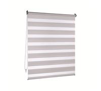 Victoria M. Store Enrouleur Double 60 x 150 cm Gris, Translucide & Occultant Jour Nuit Montage par Serrage sans Percer pour Fenêtre Et Porte avec Chaînette