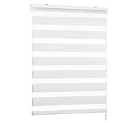 Victoria M. Store Enrouleur Double pour Porte Fenetres - Store Double Obscurcissant Et Translucide, Montage Mural Ou Au Plafond, 100l x 230L cm, Blanc