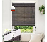Victoria M. Store enrouleur en bambou avec fixation sans perçage - Protection solaire et protection contre les regards indiscrets - Volet roulant latéral - Pour fenêtres et portes - 60 x 130 cm
