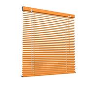 Victoria M. Store vénitien en Aluminium 25 mm pour fenêtres et Portes, sans pré-perçage, Clips de Serrage Inclus, 50 x 130 cm, Bois Clair