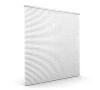 Victoria M. Store vénitien en Aluminium 25 mm pour fenêtres et Portes, sans pré-perçage, Clips de Serrage Inclus, 115 x 220 cm, Blanc