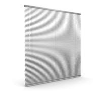 Victoria M. Store vénitien en Aluminium 25 mm pour fenêtres et Portes, sans pré-perçage, Clips de Serrage Inclus, 135 x 175 cm, Argent