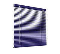 Victoria M. Store vénitien en Aluminium 25 mm pour fenêtres et Portes, sans pré-perçage, Clips de Serrage Inclus, 50 x 130 cm, Bleu