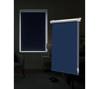 Victoria M. Tenebra Store Obscurcissant Occultant avec Et sans Perçage, Matériel De Montage Inclus, Store Thermique 75 x 160 cm, Bleu foncé