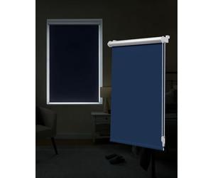 Victoria M. Tenebra Store Obscurcissant Occultant avec Et sans Perçage, Matériel De Montage Inclus, Store Thermique 140 x 160 cm, Bleu foncé