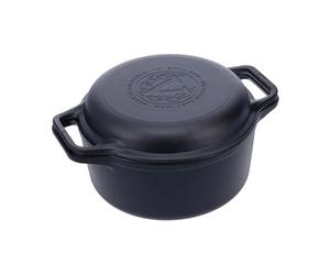 Victoria Marmite et poêle à griller en fonte pré-assaisonnée 2 pièces