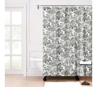 Victoria Park en Toile 68-inch-by-24 centimètre sur Mesure Tier Rideaux, Bleu, Coton, Noir, Shower Curtain
