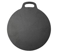 Victoria Plaque à Griller Budare en Fonte Naturelle Induction pour Arepas, Pizza, Dosa 38cm, Feu, Barbecue, pour Four, Tawa Pré-assaisonnée pour Créer Antiadhésif sans Toxicité et sans PTFE