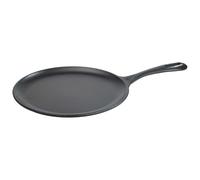 VICTORIA Poêle à Griller Comal en Fonte Émaillée à Induction 26,6cm pour Pizza, Omelettes, Feu, Barbecue, Four, Vitrocéramique, Cast Iron Skillet sans Toxicité et sans PTFE