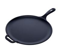 VICTORIA Poêle à Griller Comal en Fonte Naturelle à Induction 30 cm pour Pizza, Omelettes, Feu, Barbecue, Four, Cast Iron Skillet Pré-assaisonnée pour Créer Antiadhésif sans Toxicité et sans PTFE