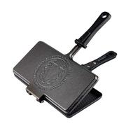 VICTORIA Presse Panini en Fonte Assaisonné 27x14cm, Poêle à Sandwich Double Face, Grille Pain Cast Iron Durcie pour Créer un Revêtement Antiadhésif sans Toxines et sans PFOA