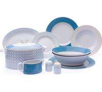 Victoria, service de table, 25 pièces, Azuro, porcelaine Leander