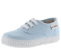 Victoria Tennis Anglaise Unisexe 1915 Toile & Lacets Blancs 106613 pour Enfants Celeste 33