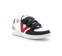 Victoria Basket Basse Tiempo Effet Cuir avec Logo en Contraste ET Fermeture Scratch Marino 37