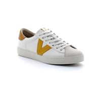 Victoria Basket Basse Unisexe Berlin Cuir & Pièces en Contraste & Bout en Croûte De Cuir 1126142 pour Adulte Mostaza 39