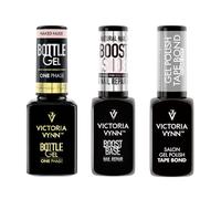 VICTORIA VYNN Kit de vernis à ongles et gel : base hybride boost, SOAK Off Tape Bond & gel UV/LED pour ongles, idéal pour une manucure parfaite - 31 ml au total