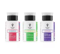 VICTORIA VYNN Kit - Déshydrateur extra colle, nettoyant pour ongles, hybride UV LED & remover soak off manucure, 150 ml chacun - nettoyant pour ongles, dissolvant de gel UV et colle à ongles, extra