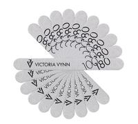 Victoria Vynn Lime à Ongles Double Face, Planche Émeri, Outils de Manucure pour Stylisme Ongulaire, 10 Pièces (100/180 Blanche Droite)