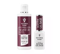 Victoria Vynn Master Gel liquide de modelage pour salon de coiffure 200 ml et base 8 ml - Gel UV de qualité supérieure pour ongles en gel, gel Biab dans le flacon pour une manucure parfaite