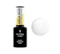 Victoria Vynn Mega Base BLANC LAITEUX Ongles Durs et Longs Vernis Gel Hybride UV LED (Blanc Laiteux, 15ml)