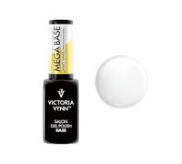 Victoria Vynn Mega Base BLANC LAITEUX Ongles Durs et Longs Vernis Gel Hybride UV LED (Blanc Laiteux, 8ml)