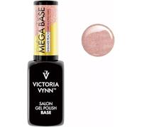 Victoria Vynn MEGA BASE Dur & Long Ongles UV LED Vernis à Ongles Gel Hybride Pailleté 8ml (Pêche scintillante, 8ml)
