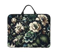 Victorian-Era-Floral-Art Housse pour ordinateur portable 14" avec fermeture éclair