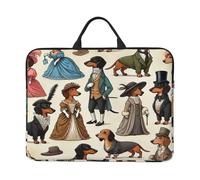 Victorian-Era-Teckels Housse pour ordinateur portable 14" avec fermeture éclair