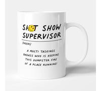 Victorian Printing Co - Sh*t Show Supervisor - Tasse humoristique en céramique pour manager - 38 ml