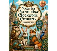 Victorian Varmints & Clockwork Creatures: A Steampunk Adult Coloring Book - Easy Edition