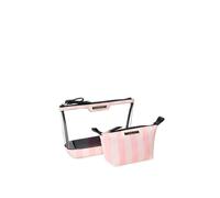 Victoria's Secret Trousse de beauté AM/PM Duo, Rayures emblématiques Roses, Taille Unique