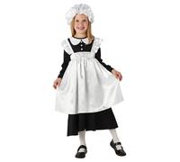 Victorien Tudor Girl Livre Jour Pauvre Soubrette Déguisement Filles Enfants Âge