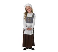 Victorien Tudor Girl Livre Jour Pauvre Soubrette Déguisement Filles Enfants Âge