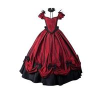 Victorienne Reine Femme Steampunk Gothique Deguisement Vintage Grande Taille Rétro Médiévale Dress Reine Femme Renaissance MéDiéVal Robe Vintage Adulte Deguisement Carnaval Halloween Cosplay Fête