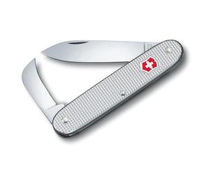 Victorinox 2 Alox Couteau de Poche Suisse, Léger, Multitool, 2 Fonctions, Grand Lame, Argent