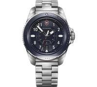 Victorinox Montre Homme Journey 1884 Swiss Made Quartz Ø43mm Étanche 200m Bracelet INOX Bleu/Argent