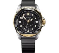 Victorinox Montre Homme Journey 1884 Ø 43 mm, Swiss Made, Quartz Analogique, Étanche Jusqu’à 200 m, Bracelet Caoutchouc, Noir