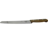 Victorinox Couteau à Pain et pour Pâtissiers Wood avec Tranchant Denté, Lame en Acier Inoxydable 22 cm de Long, Ergonomique, Manche en Bois d’Érable