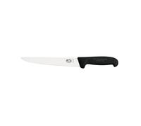 Victorinox 5.5503.25 Couteau Saigner/Découper, Lame 25 Cm Inox, Dos Droit, Manche Fibrox Noir. Noir