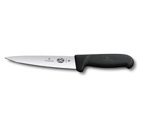 Victorinox 5.5603.16 Couteau à Saigner Fibrox 16cm Acier Inoxydable, Noir, 30 x 5 x 5 cm