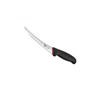 Victorinox 5.6613.15d Couteau Désosser, Lame Étroite Flexible Inox 15 Cm, Dos Renversé, Man Bi-Mat. Axe Polypro. Rouge Grip Noir