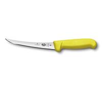 Victorinox 5.6618.12 Couteau à désosser avec Lame courbée/étroite Flexible, Acier Inoxydable, Jaune, 30 x 5 x 5 cm