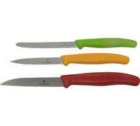 Victorinox Swiss Classic Set de Couteaux de Cuisine, 3 Pièces, Inoxydable, Passe au Lave-Vaisselle, Coloré