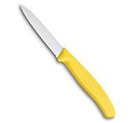 Victorinox 6.7636.L118 Couteau d’Office avec Lame Pointue/Tranchant denté, Acier Inoxydable, Jaune, 30 x 5 x 5 cm