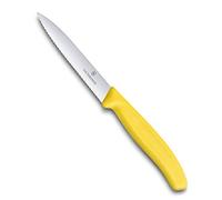 Victorinox 6.7736.L8 Couteau d’Office avec Lame Pointue/Tranchant denté, Acier Inoxydable, Jaune, 30 x 5 x 5 cm