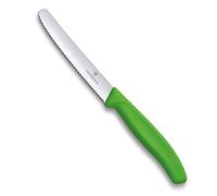 Victorinox 6.7836.L114 Couteauà tomatesà lame dentelée Vert 11 cm