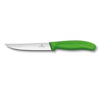 Victorinox 6.7936.12L4 Couteau à Steak/à Pizza avec Tranchant denté, Acier Inoxydable, Vert, 30 x 5 x 5 cm