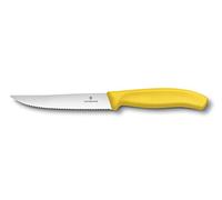 Victorinox 6.7936.12L8 Couteau à Steak/à Pizza avec Tranchant denté, Acier Inoxydable, Jaune, 30 x 5 x 5 cm